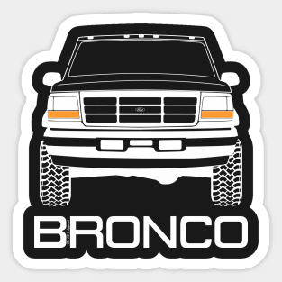 1992-1996 Ford Bronco Front yellow/white print Sticker